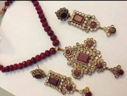 Pendant set farshi kundan