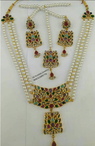 Necklace set farshi kundan